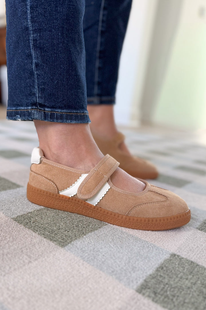 Corky's: CALM DOWN - Camel Faux Suede
