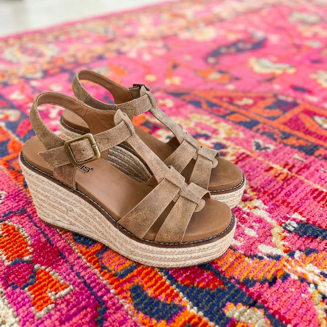 Corky's: Somethings Fishy Wedge Sandal - Taupe