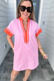 THML Pink + Orange Dress