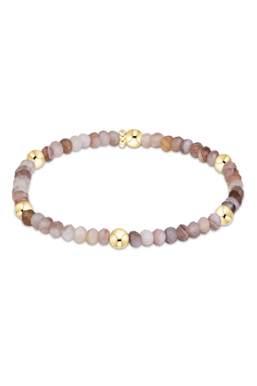 enewton: presence gemstone 4mm bracelet - botswana agate
