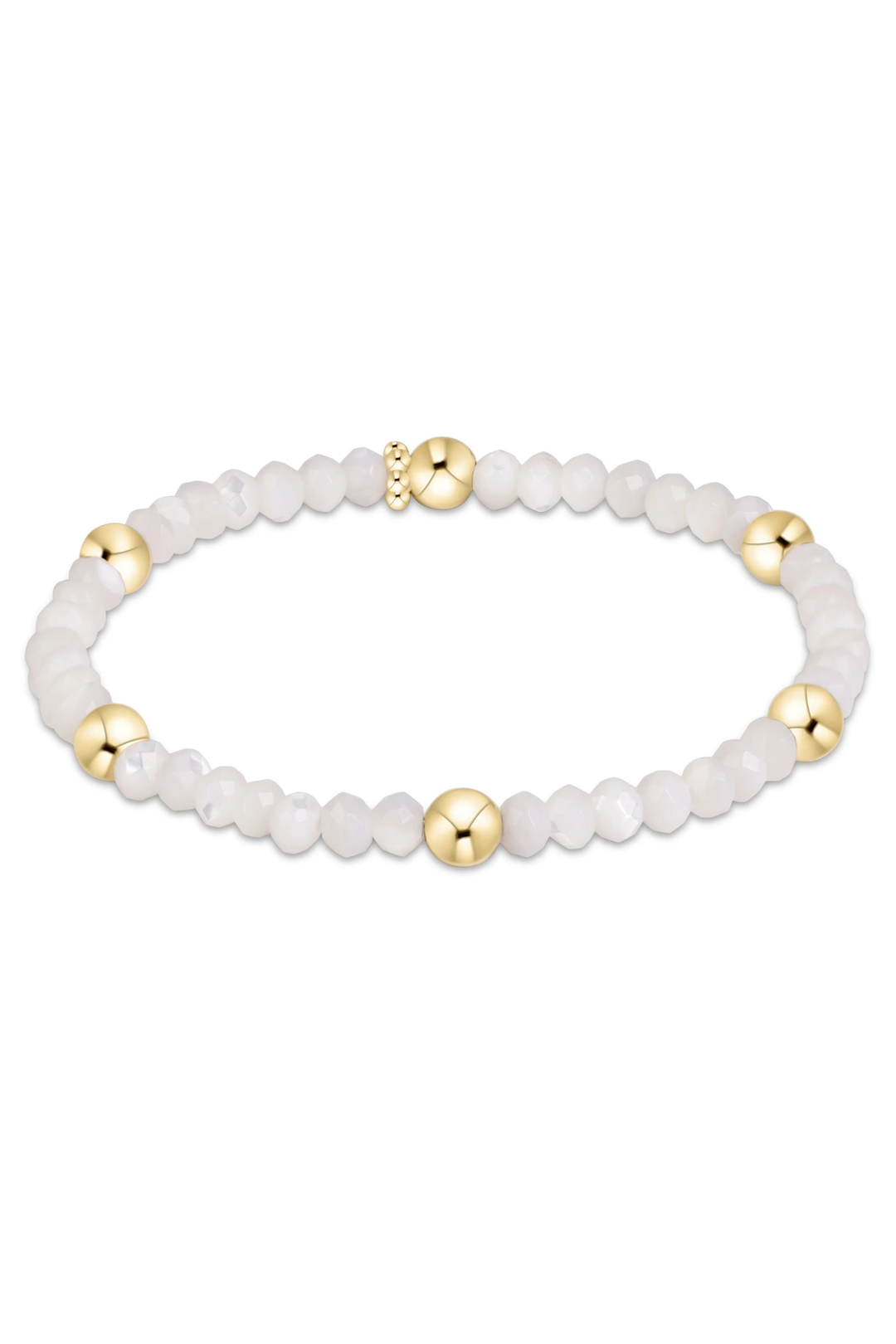 enewton: presence gemstone 4mm bracelet - mother of pearl