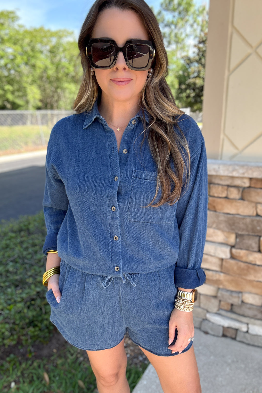 Z Supply: The Perfect Twill Button Up Twilight Blue