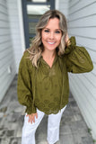 Please Remember Me Blouse - Olive