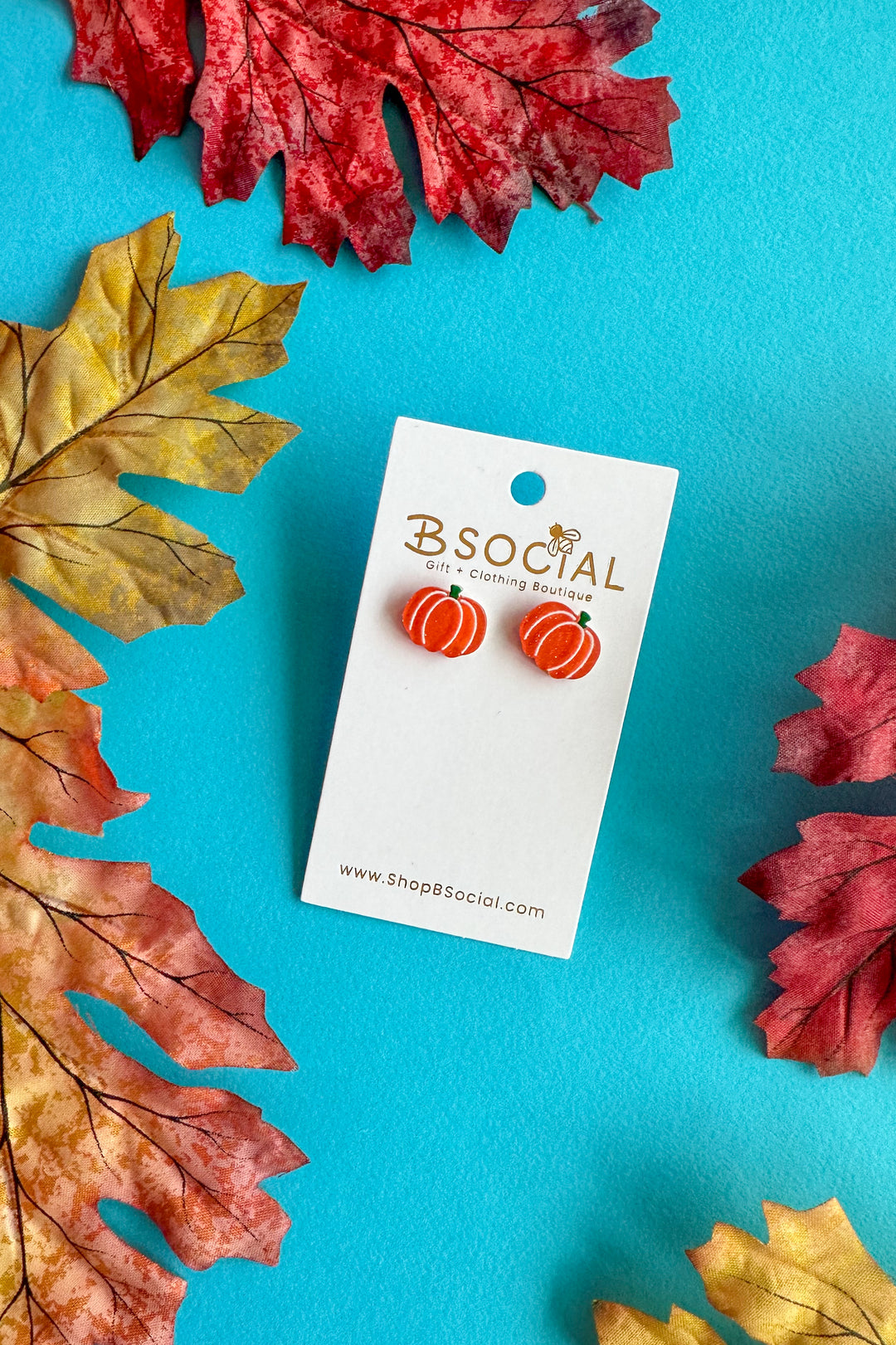 Small Pumpkin Acrylic Stud