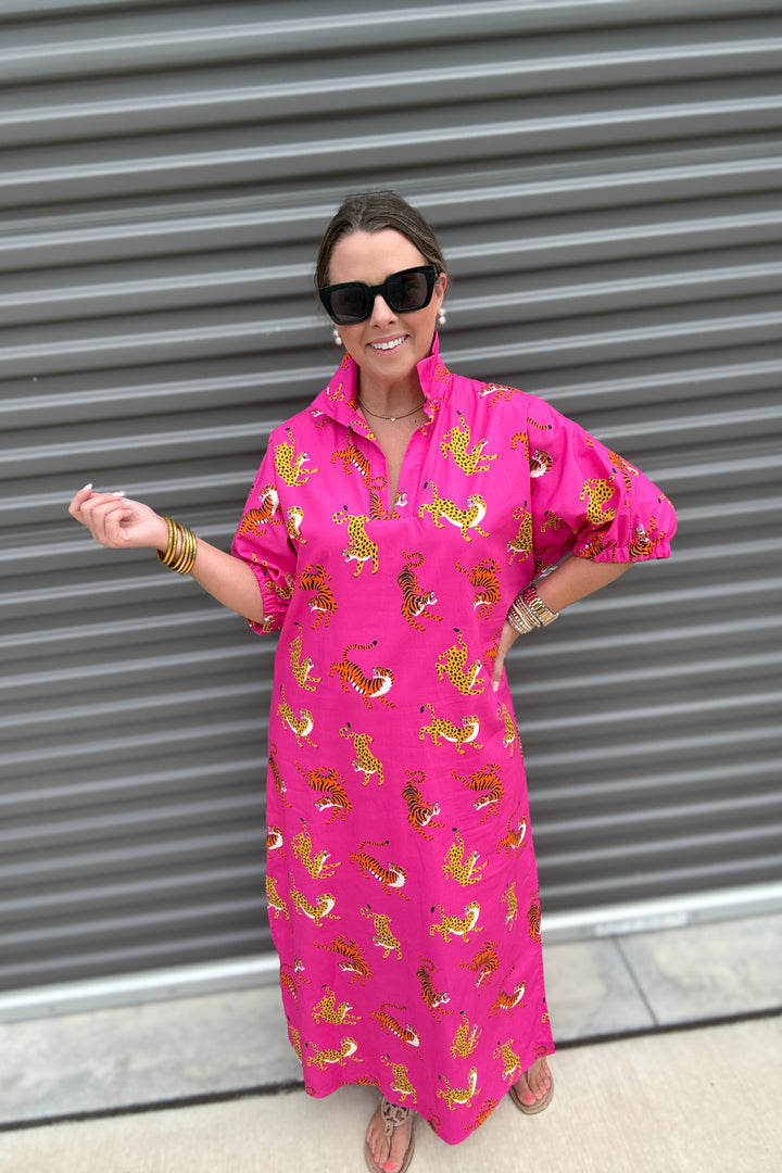The Blakley Dress - Pink Safari