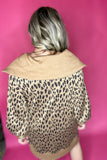 Leopard Shawl Collar Dress