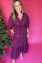 Joyful Midi Dress - Plum