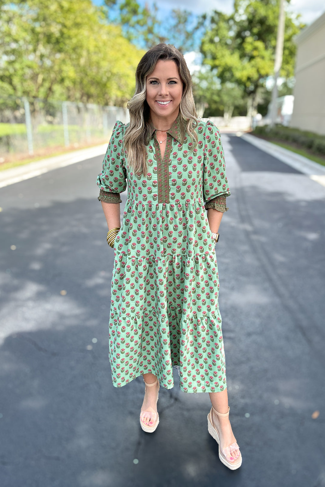 Eleanor Floral Foulard Vineyard Dress