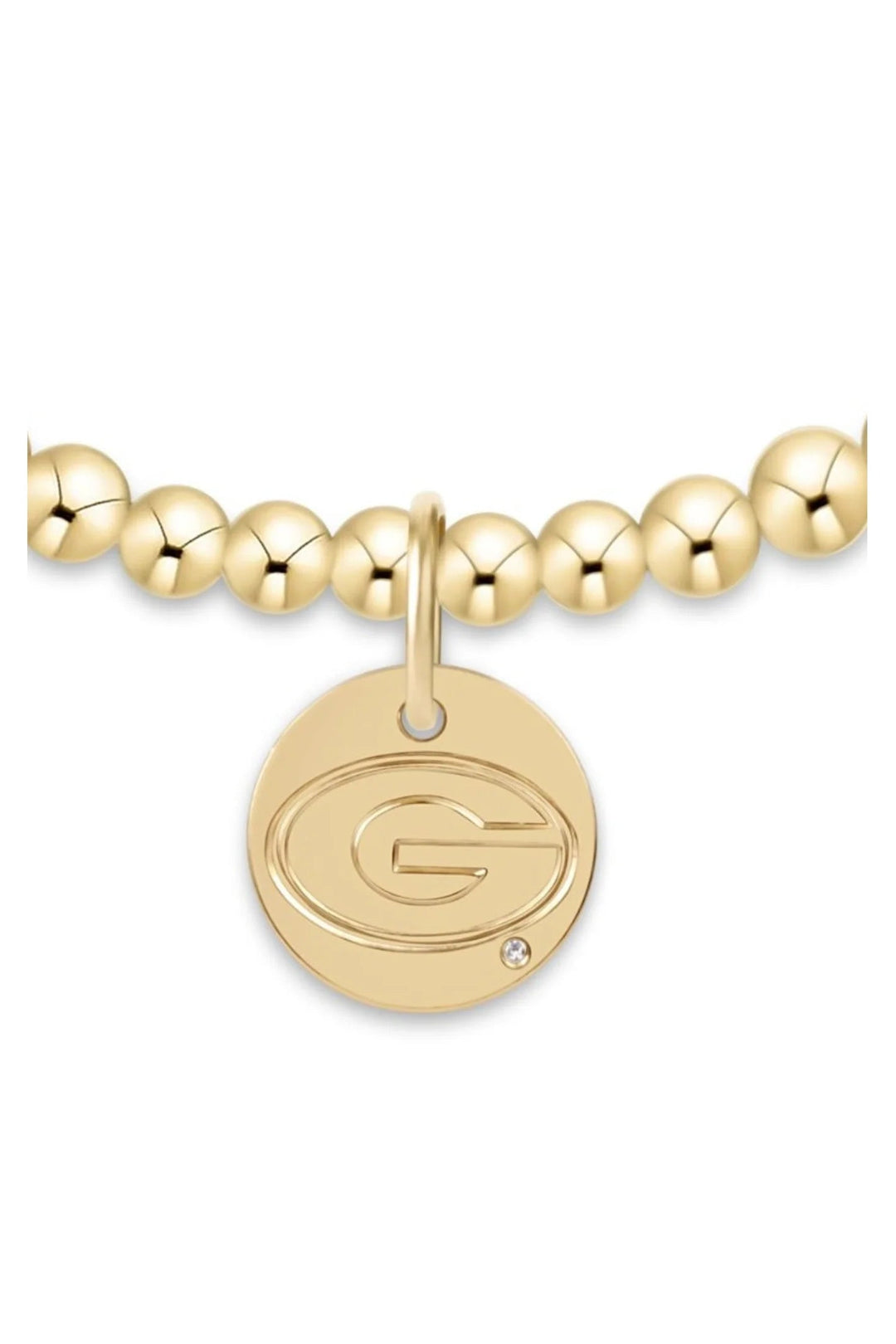 enewton: ecollegiate classic gold 3mm bracelet - UGA disc