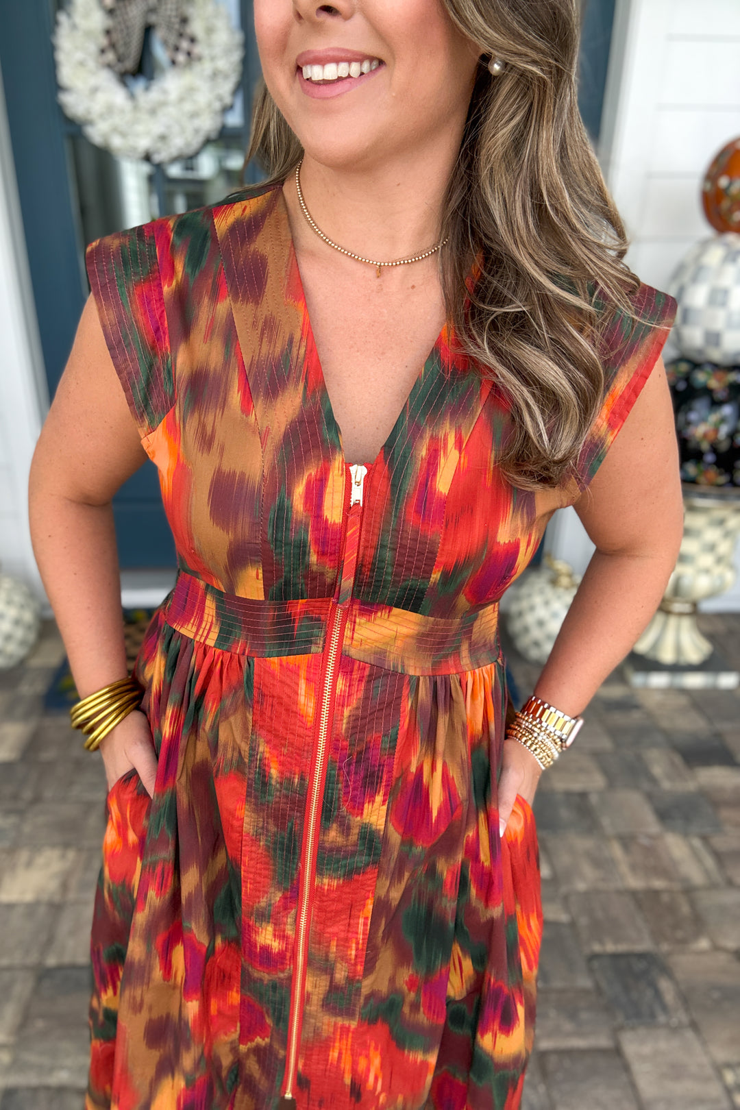 Fall Sunset Midi Dress