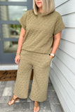 Quilted Travel Top - Olive