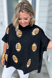 Touchdown Sequin Football Tee