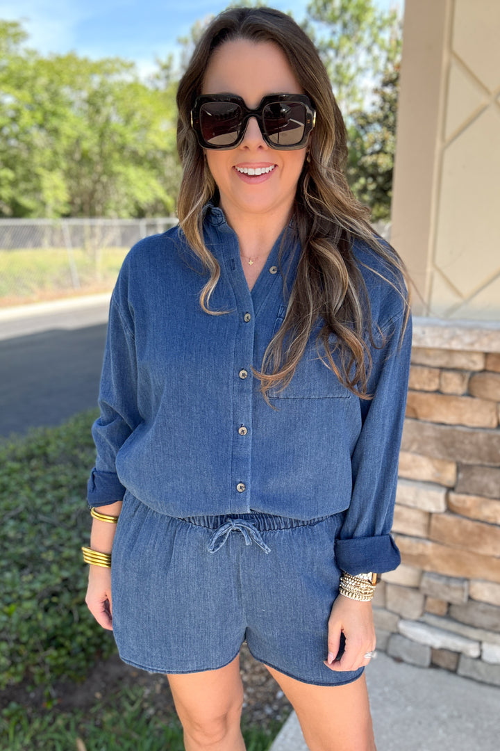 Z Supply: The Perfect Twill Button Up Twilight Blue