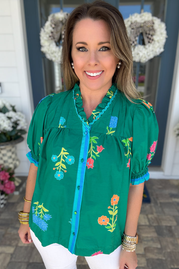 Jade Garden Pop Blouse