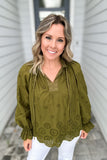 Please Remember Me Blouse - Olive