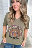 Leopard Thankful Tee - Green