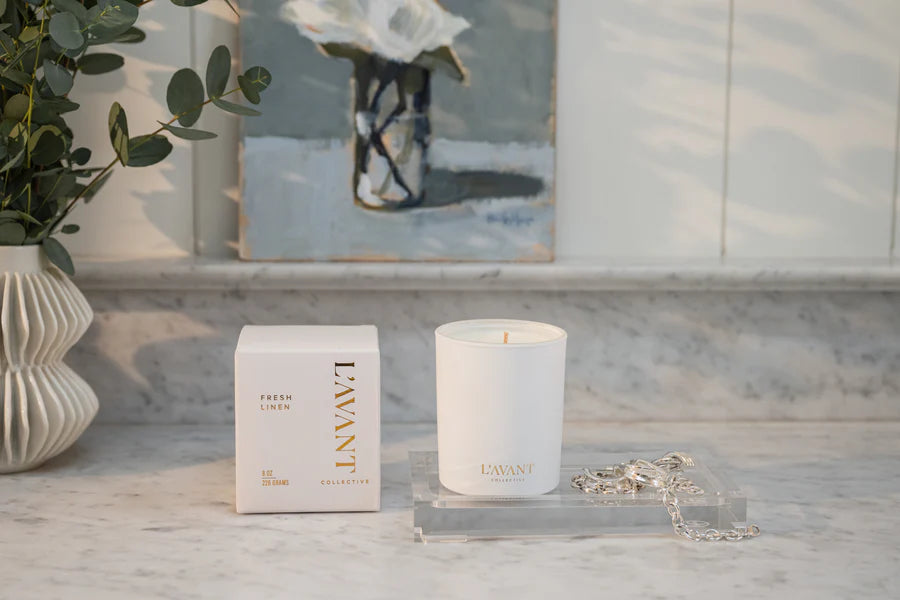L'AVANT Collective: Candle Fresh Linen 8oz