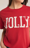 Z Supply: Jolly Boyfriend Tee - Haute Red