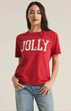 Z Supply: Jolly Boyfriend Tee - Haute Red