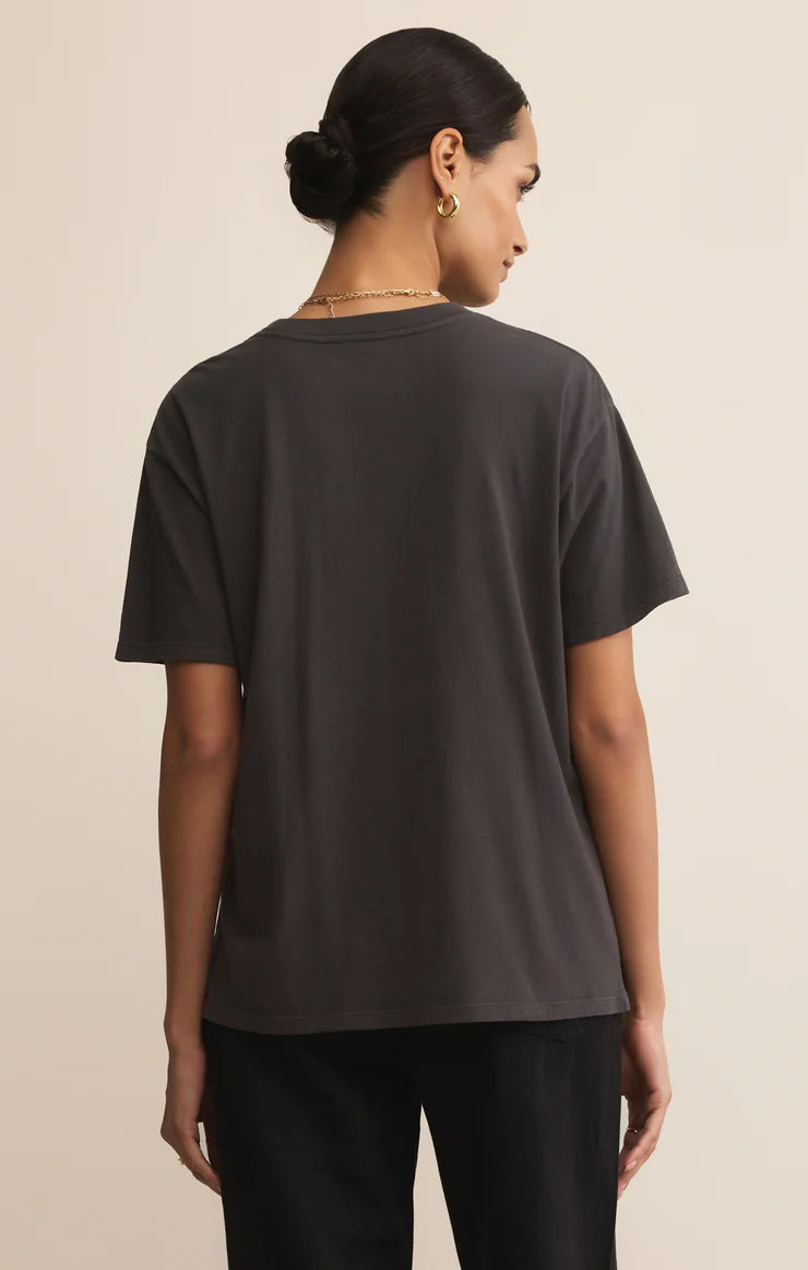 Z Supply: Mistletoe Boyfriend Tee Black Sand