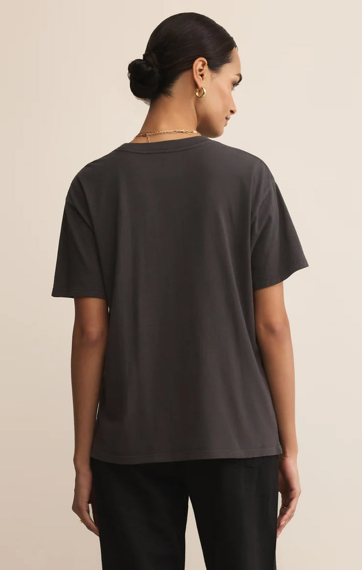 Z Supply: Mistletoe Boyfriend Tee Black Sand
