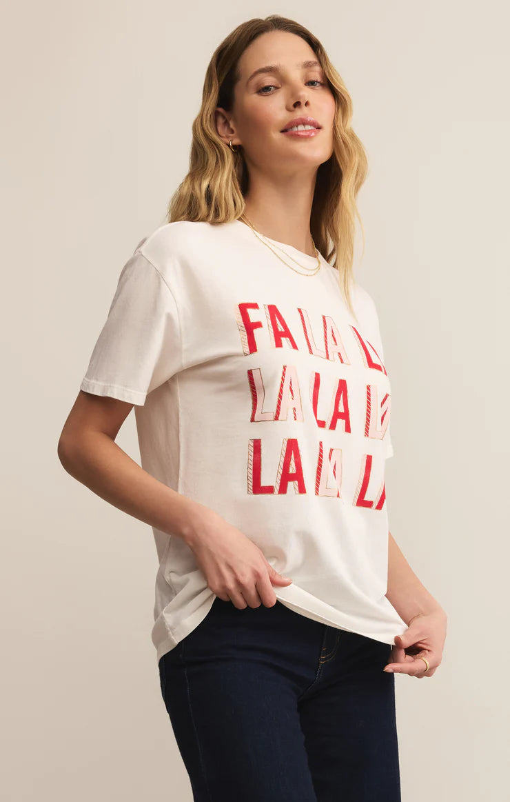 Z Supply: Falalala Boyfriend Tee Sea Salt