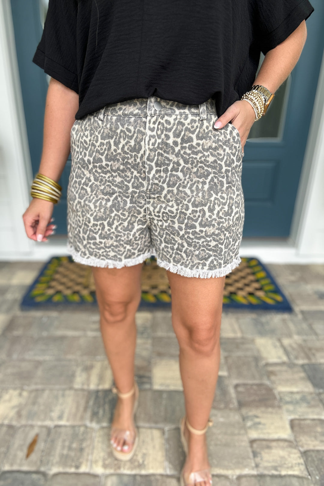 Get Rowdy Leopard Print Shorts