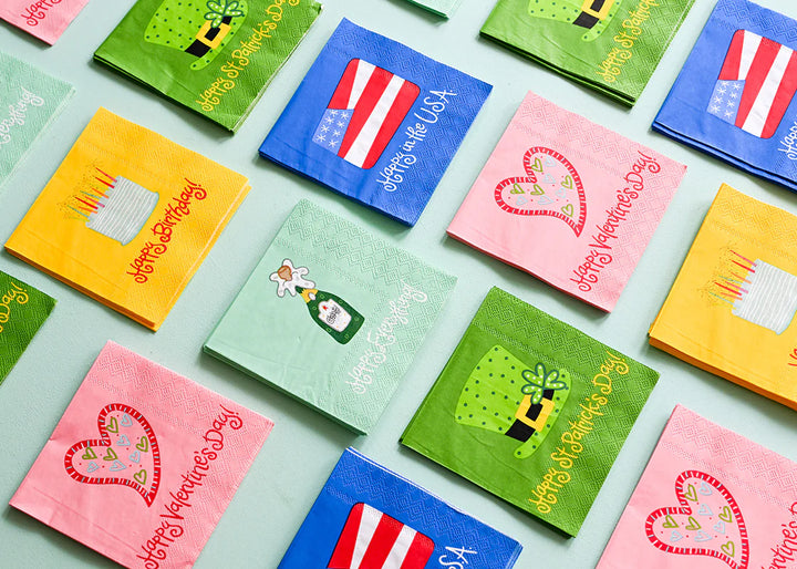 Happy Everything: Heart Cocktail Napkins Set of 20 - B Social Boutique