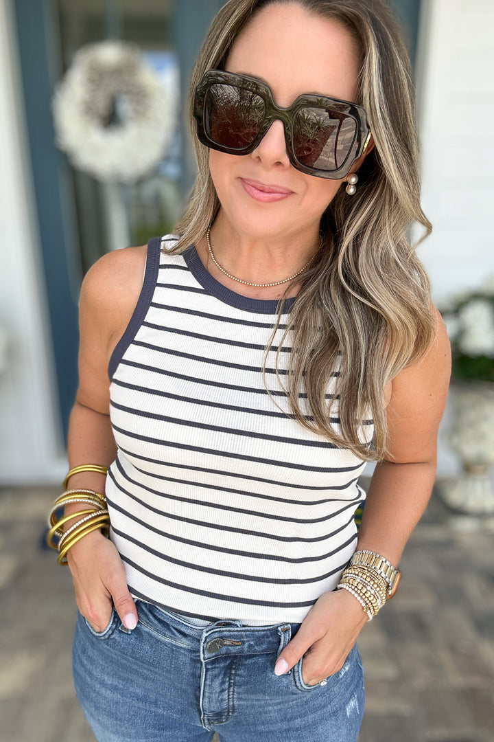 Z Supply: Hadley Stripe Rib Tank - Supernova