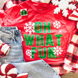 Oh What Fun Short Sleeve Tee - Red