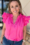 Swinging Into Spring Blouse - Candy Pink