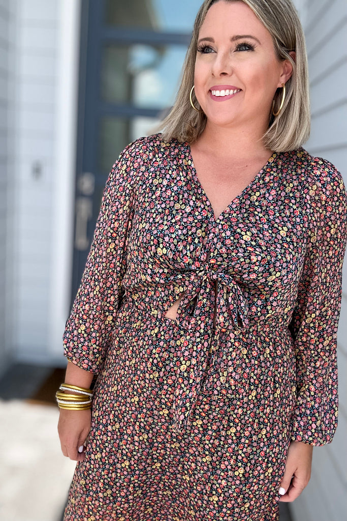 BuddyLove: DESIRAE LONG SLEEVE MAXI DRESS - COLOR BURST – B Social Boutique