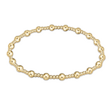 enewton: Classic Sincerity Pattern 4mm Bead Bracelet-Gold