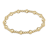 enewton: Classic Sincerity Pattern 5mm Bead Bracelet Gold