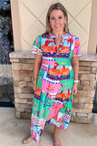 THML: Travel On Midi Dress - Multi