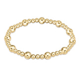 enewton: Classic Sincerity Pattern 6mm Bead Gold Bracelet