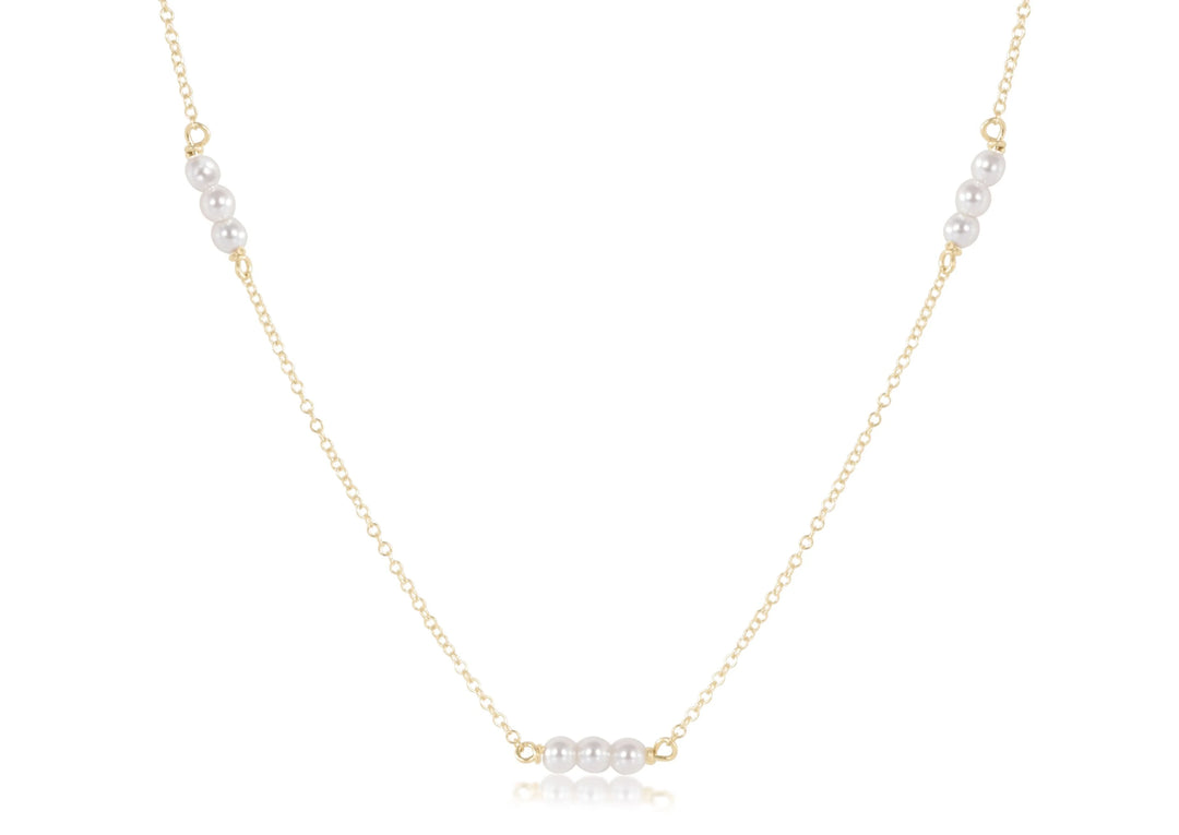 enewton: 17" Choker Joy Simplicity Chain Gold - Pearl 3mm