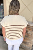 Nantucket Sweater Top - Cream + Mocha