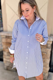 Spanx: Poplin Shirt Dress - White/ Postal