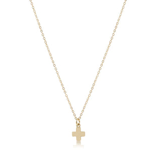enewton : 16" Necklace Gold - Signature Cross Small Gold Charm