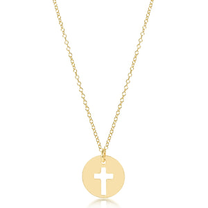 enewton: 16" Necklace Gold - Blessed Gold Disc