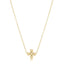 enewton: 16” Necklace Gold - Classic  Beaded Signature Cross Gold -  3mm Bead Gold