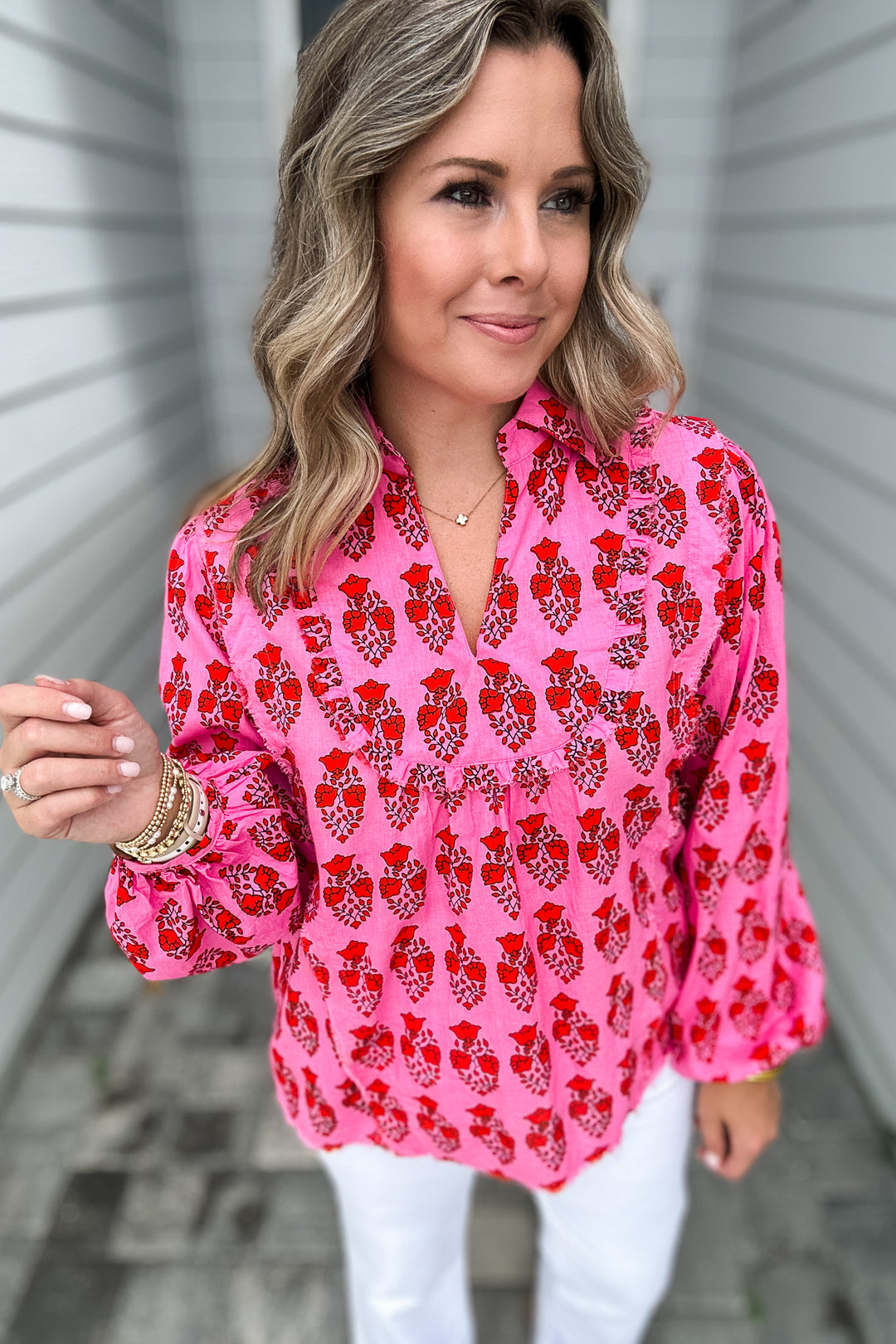 THML: Sweetly Yours Top - Pink