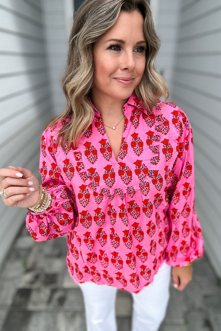 THML: Sweetly Yours Top - Pink
