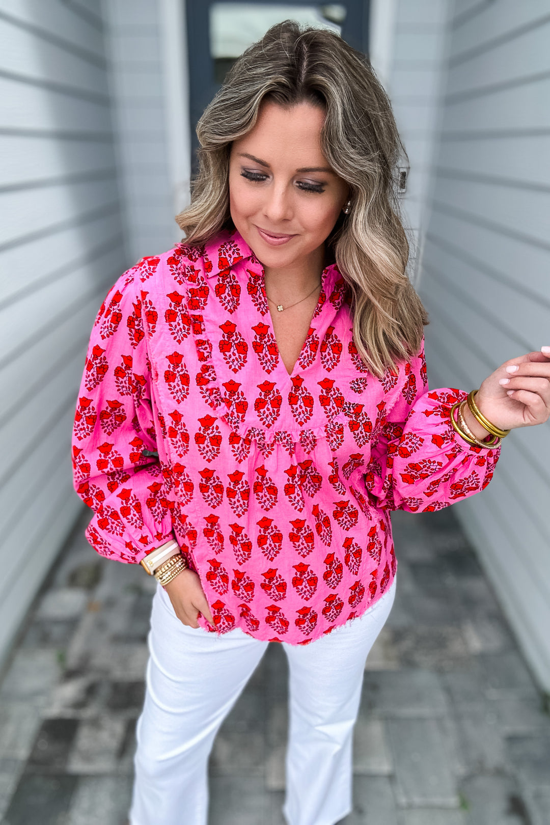 THML: Sweetly Yours Top - Pink