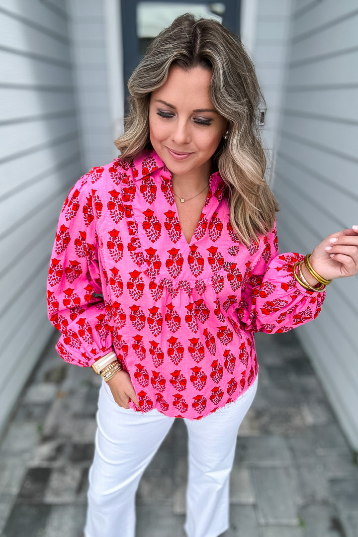 THML: Sweetly Yours Top - Pink