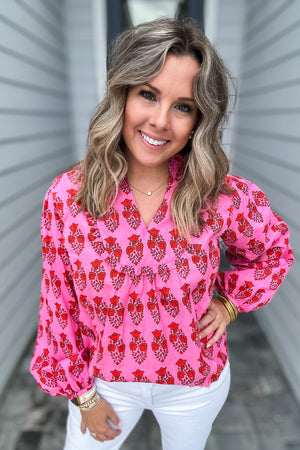 THML: Sweetly Yours Top - Pink