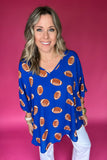 Sadie Top - Football Blue