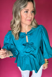 Back To Bows Blouse - Teal