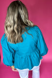 Back To Bows Blouse - Teal